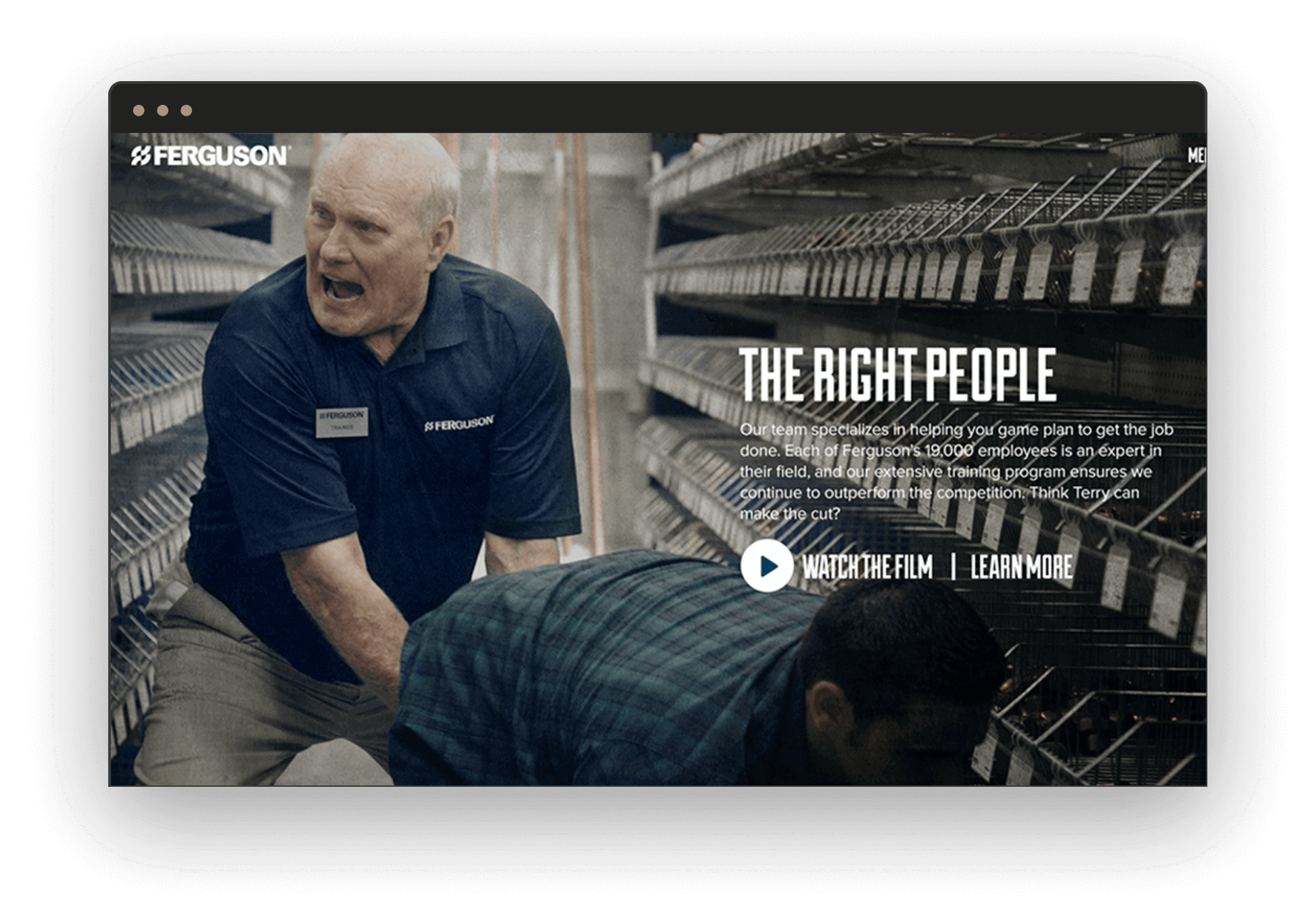 Ferguson Enterprises - Training Terry, web browser